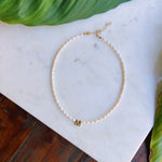 Load image into Gallery viewer, Initial &amp; Pearl Choker
