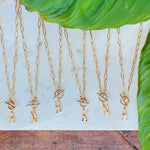Load image into Gallery viewer, Bamboo Initial Necklace
